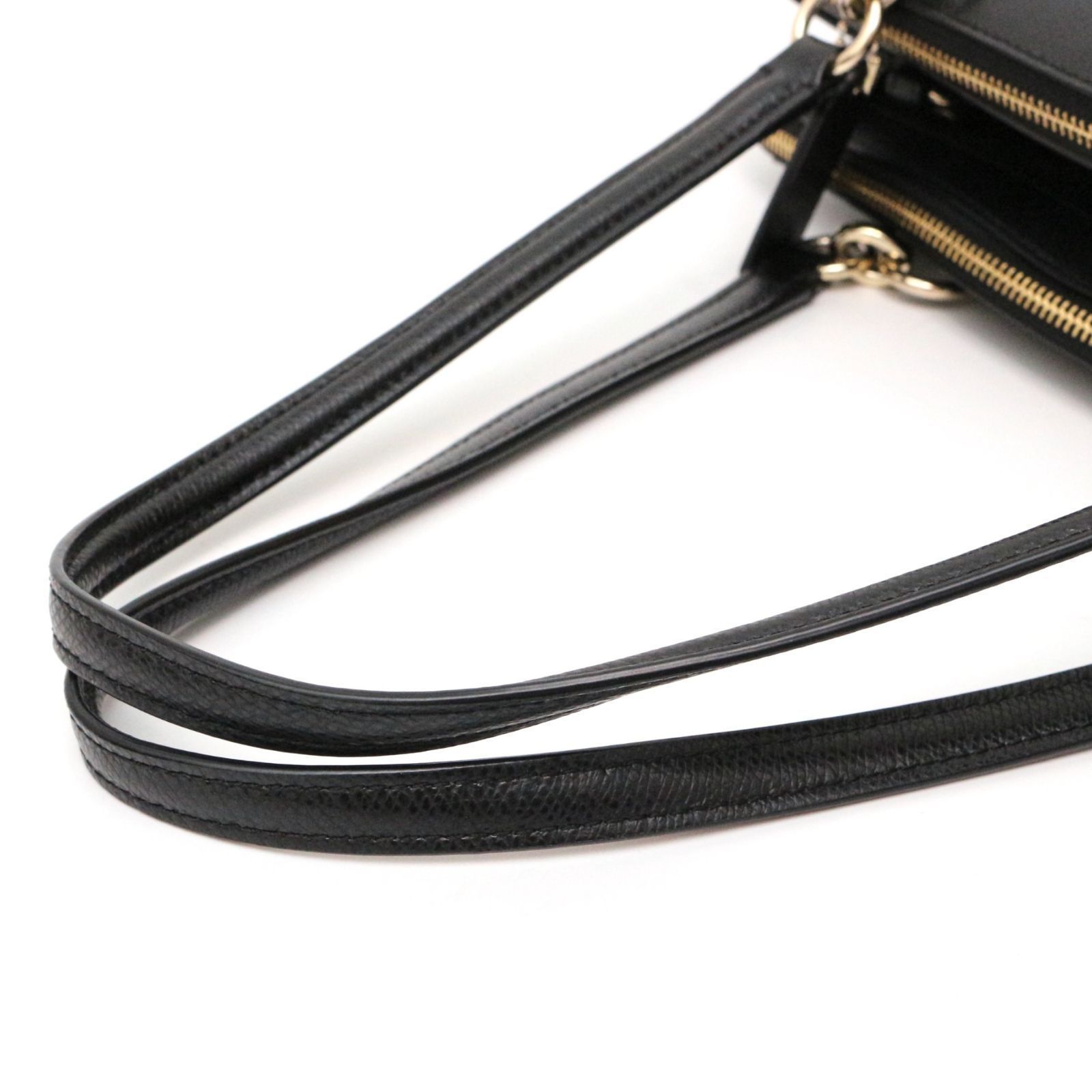 COACH ブラックレザーショルダーバッグ コーチ 36606 2way ショルダーバッグ ハンドバッグ A4 ビジネス