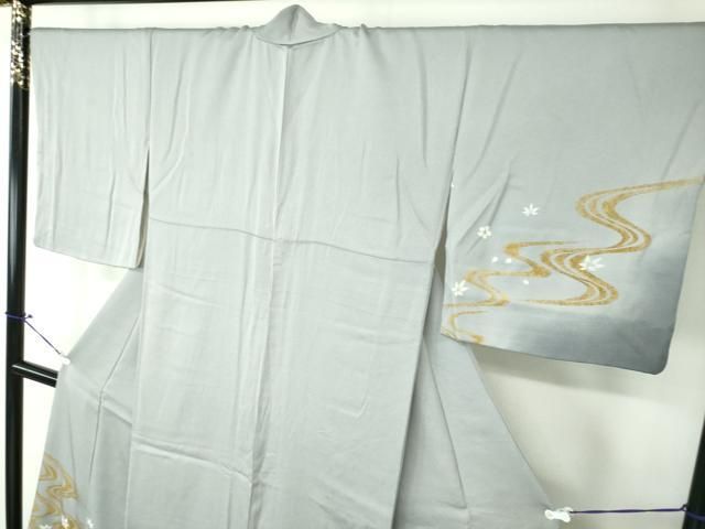 平和屋着物○創業460年・千總 訪問着 竜田川 流水桜 暈し染め 金彩  