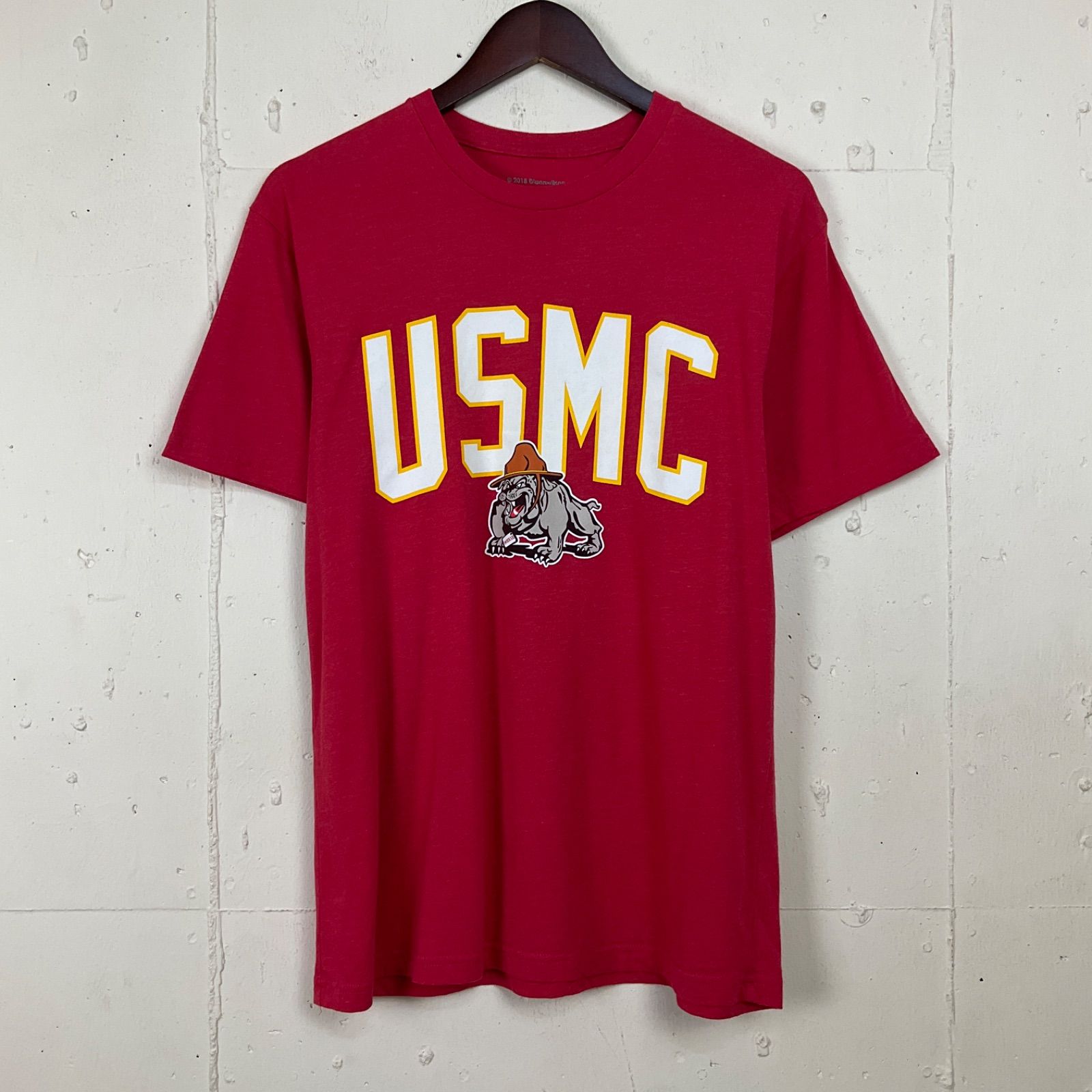 USMC Marine Corps ブルドッグ ミリタリー Tシャツ 古着 メンズM 