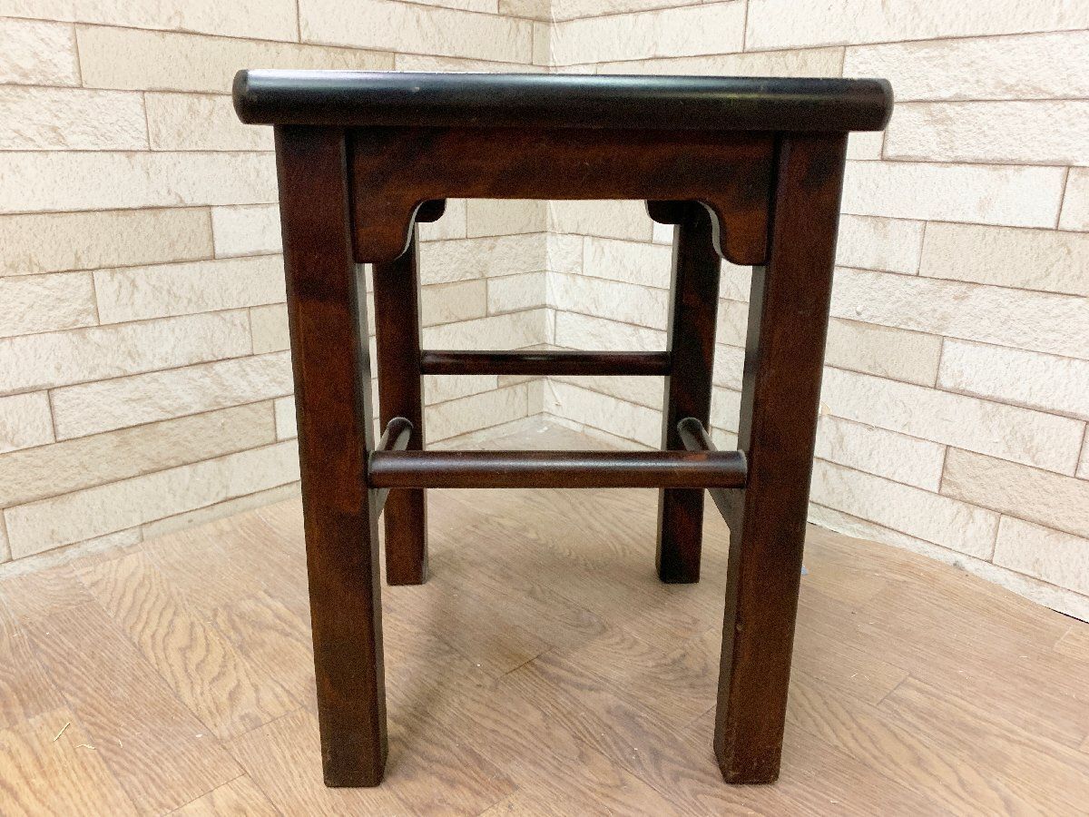 北海道民芸家具 スツール 木製 花台 板座 イス 腰掛 樺材 踏み台 和家具 花台 飾り台 ヴィンテージ B 畑1083