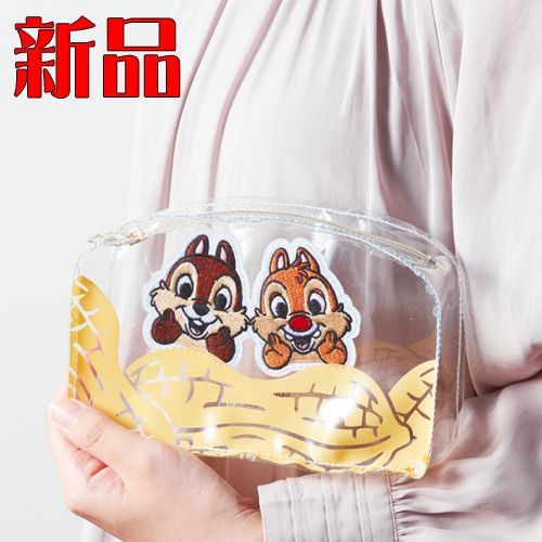ディズニー 小物入れ ポーチ 新商品 刺繍 クリアポーチ チップ＆デール