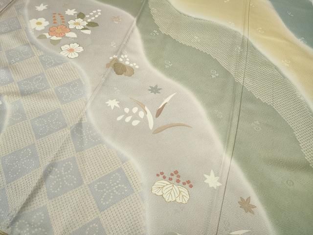 平和屋着物○訪問着 駒刺繍 道長舞花文 金彩 正絹 逸品 CAAX4524ut