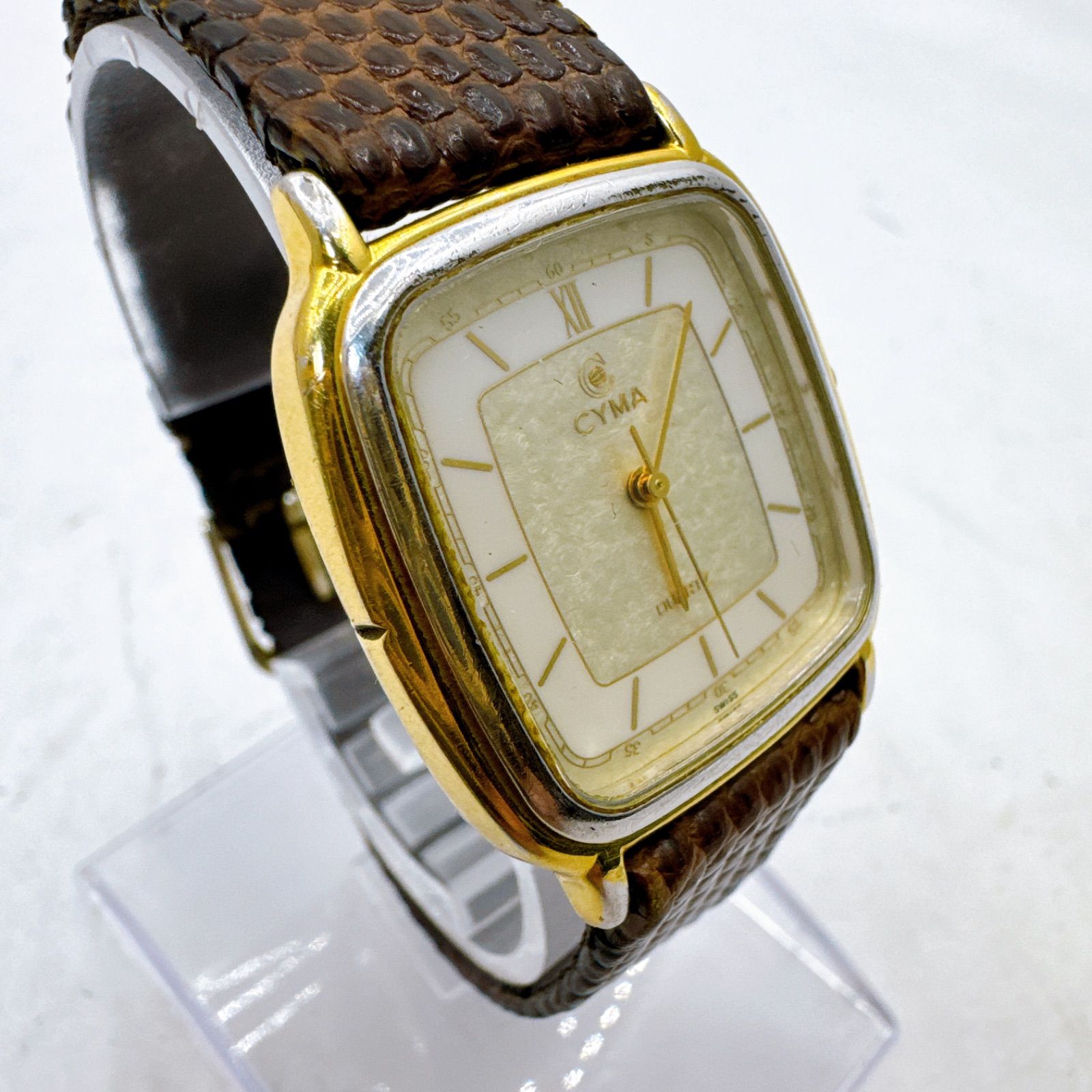 CYMA シーマ クォーツ 腕時計 719 電池交換済み 動作品 ゴールド