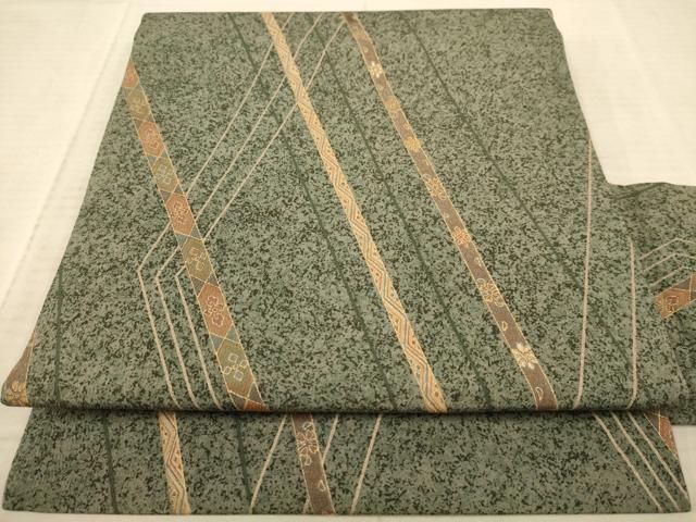 平和屋本店□極上 青山八木 九寸名古屋帯 紬地 バティック 花菱 た