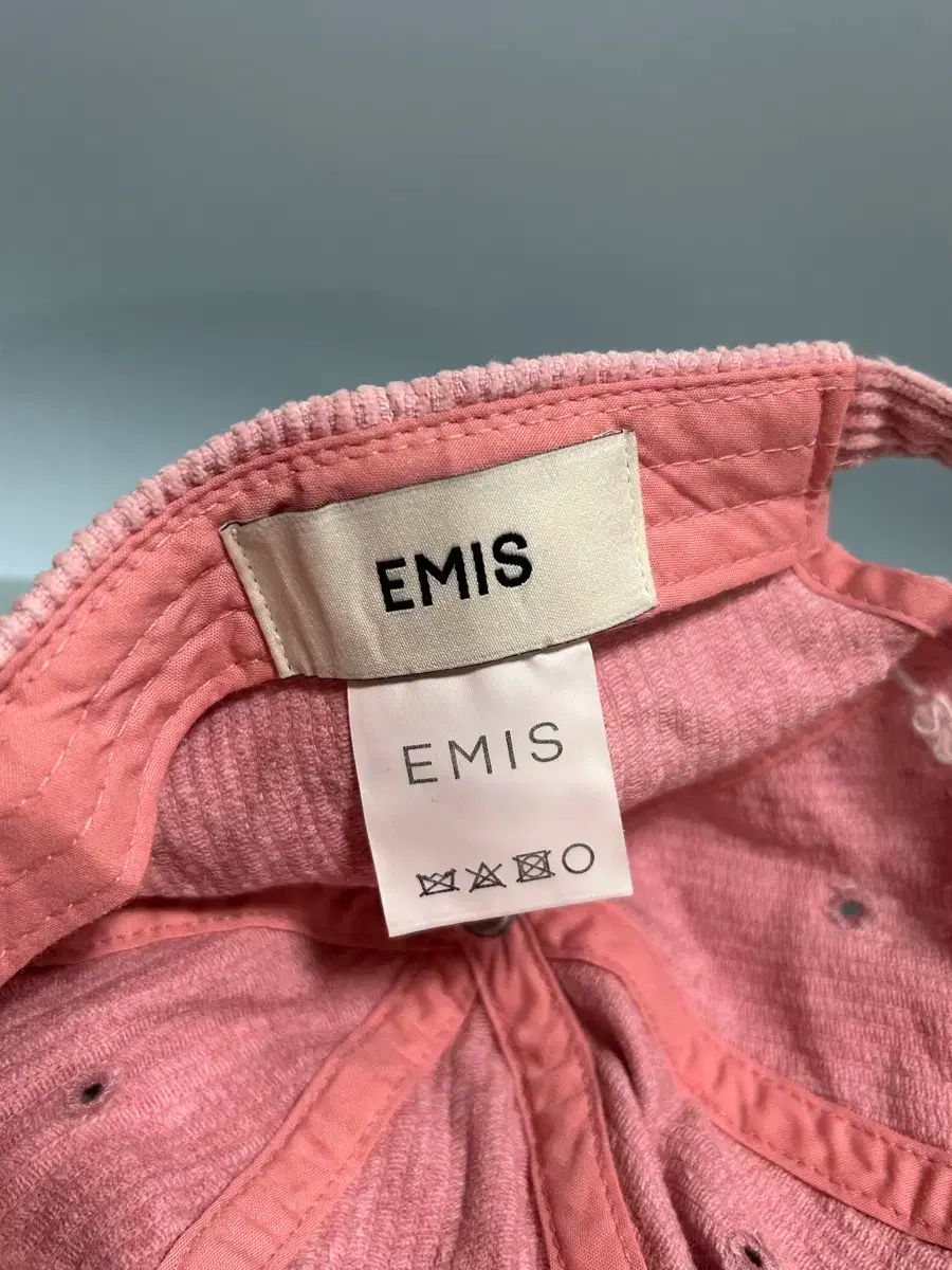 emis(エミス) コーデュロイ ワッペン ボールキャップ ピンク