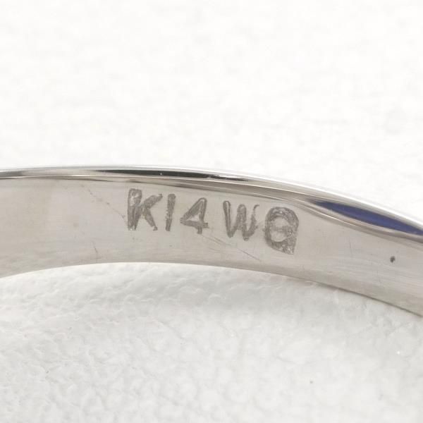 K14WG リング 指輪 11号 合成スターサファイア 総重量約2.8g