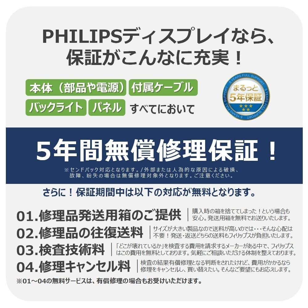 PHILIPS モニターディスプレイ 241E1D/11 (23.8インチ/IPS Technology/FHD/5年保証/HDMI/D-Sub/DVI-D/フレームレス)