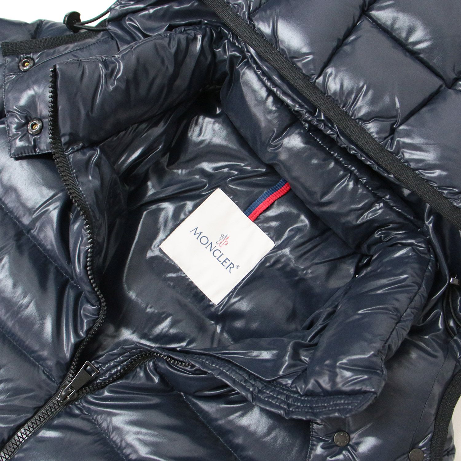 美品 MONCLER モンクレール ダウン ジャケット ブルゾン ネイビー 紺 0 