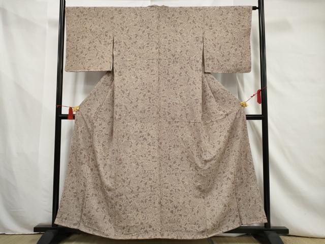 K0971 美品 逸品 可憐 洒落紋 正絹 色無地 クリスマスにも♪ 辻ヶ花地紋 袷 正絹 一つ紋付き色無地 正絹 上質な色無地