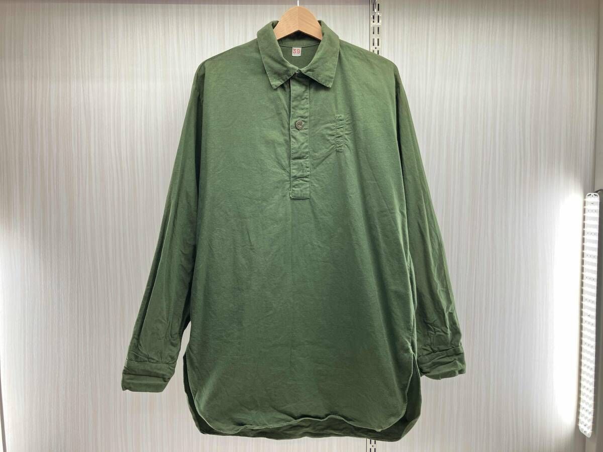 ミリタリーシャツ ワークシャツ プルオーバー ロングシャツ サイズ39 