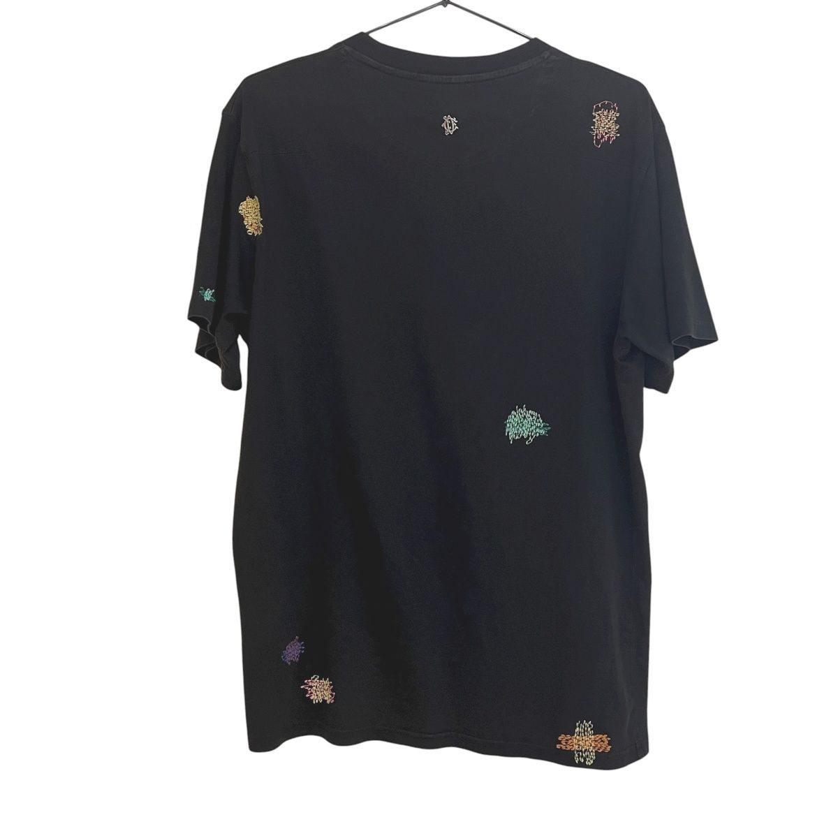 クリスチャンディオール Tシャツ ロゴ刺繍 モノグラム ブラック メンズM 中古】 Christian Dior クリスチャン・ディオール 刺繡 Tシャツ サイズ