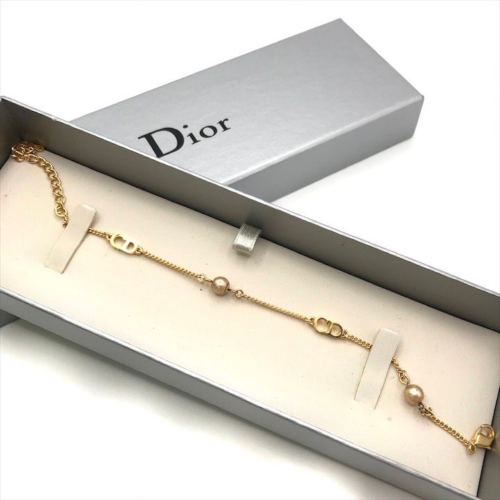 良品 Christian Dior ディオール ブレスレット CDロゴ ゴールド 良品 Christian Dior ディオール ブレスレット CDロゴ ゴールド