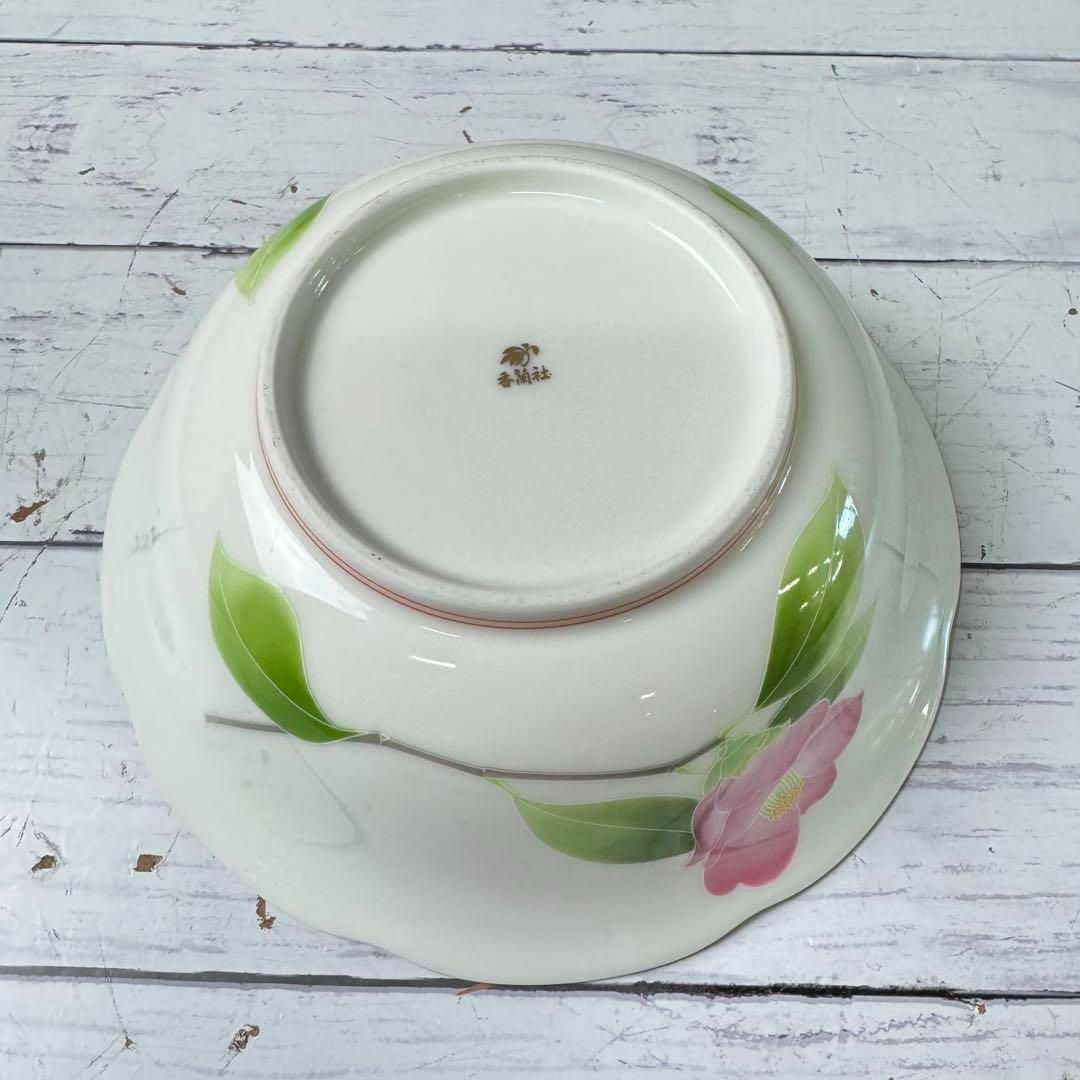 香蘭社 ローズシャワー バスケット バスケット ボウル 花柄 金縁 5点セット 香蘭社 ローズシャワー バスケット バスケット ボウル 花柄 金縁