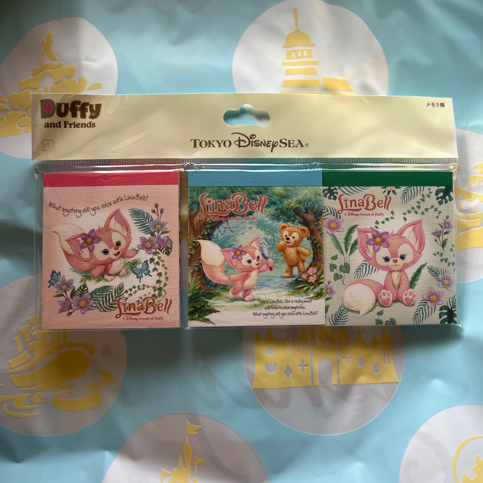 リーナベル メモ3個セット ダッフィー＆フレンズ ディズニーシー 限定 
