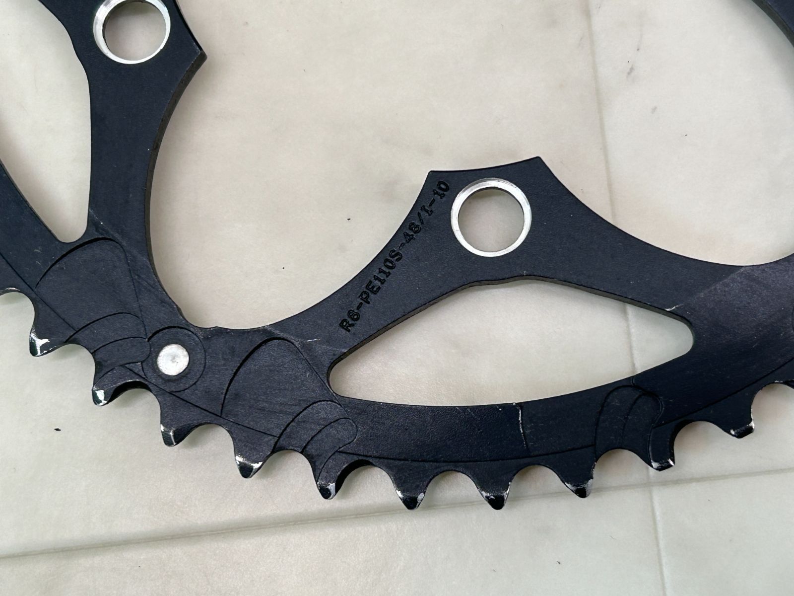 [中古] Sugino 48T/32T PCD110/74 チェーンリング ☆ 美品!! SUGINO CHAIN RING SET PCD110 74 48/32T 147g チェーン