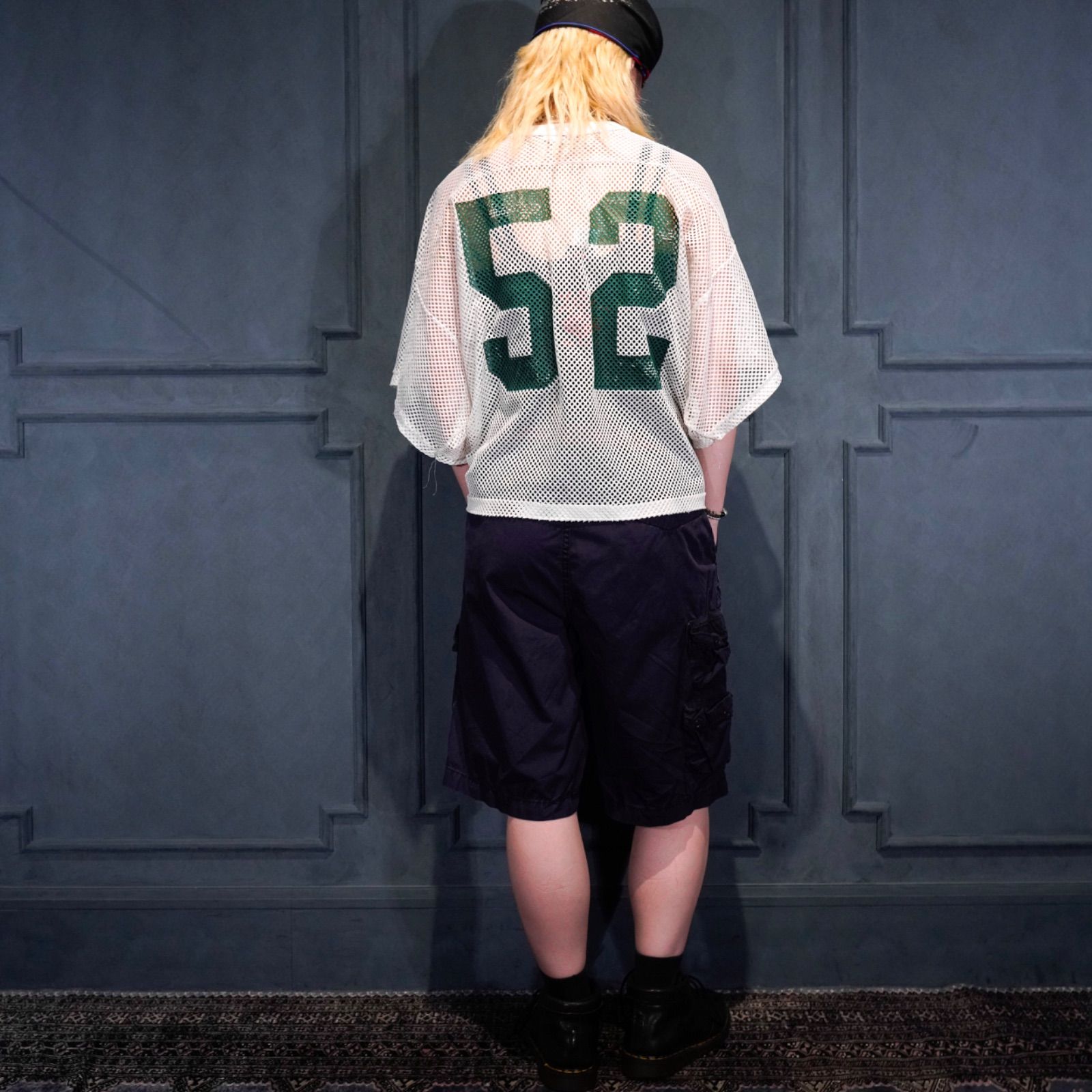 Vintage ゲームシャツ USA VINTAGE BIKE NUMBER 52 MESH DESIGN GAME SHIRT/アメリカ