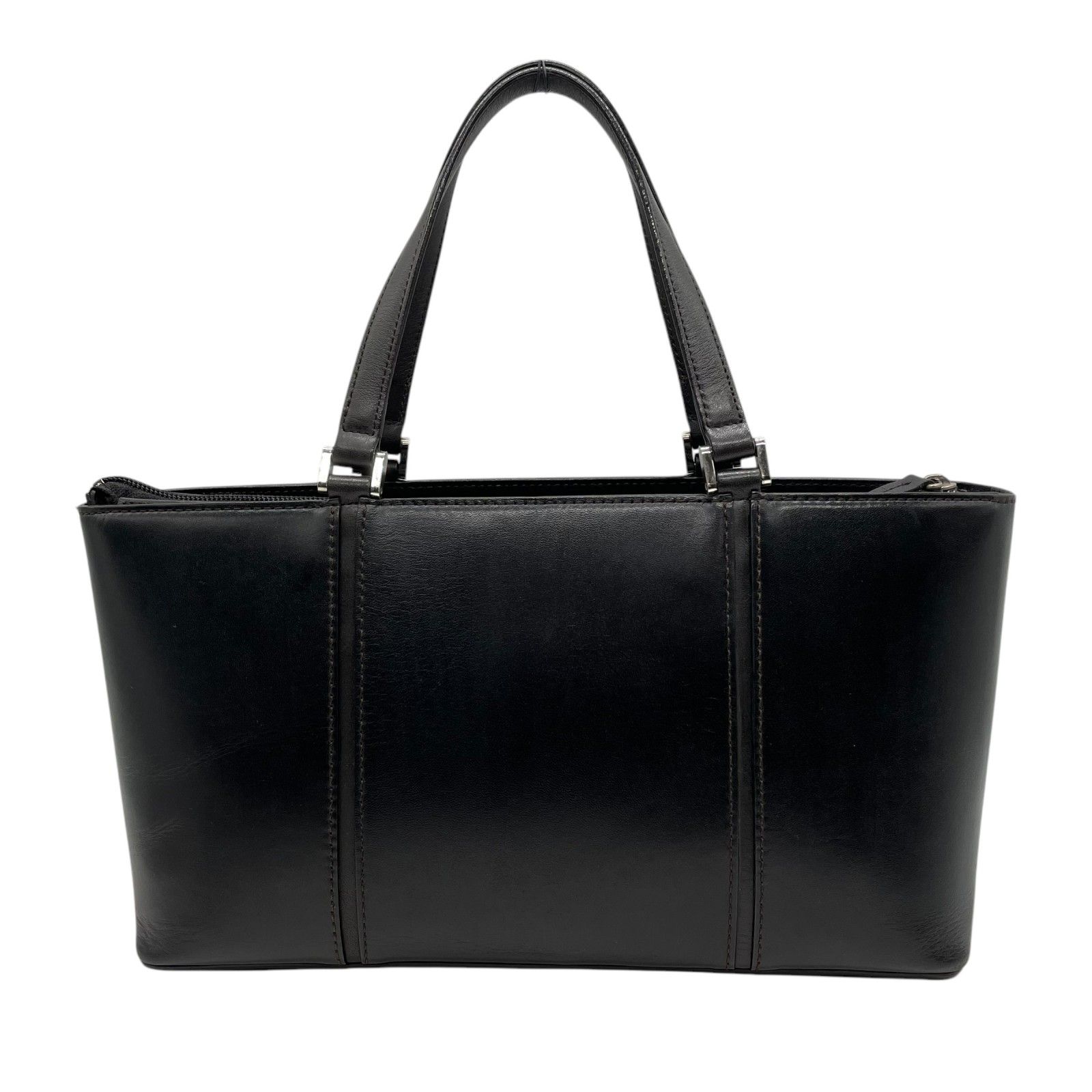 美品✨BURBERRY バーバリー ハンドバッグ 横長 ノバチェック 本革 黒 美品 BURBERRY バーバリー ハンドバッグ 横長 ノバチェック 本革 黒