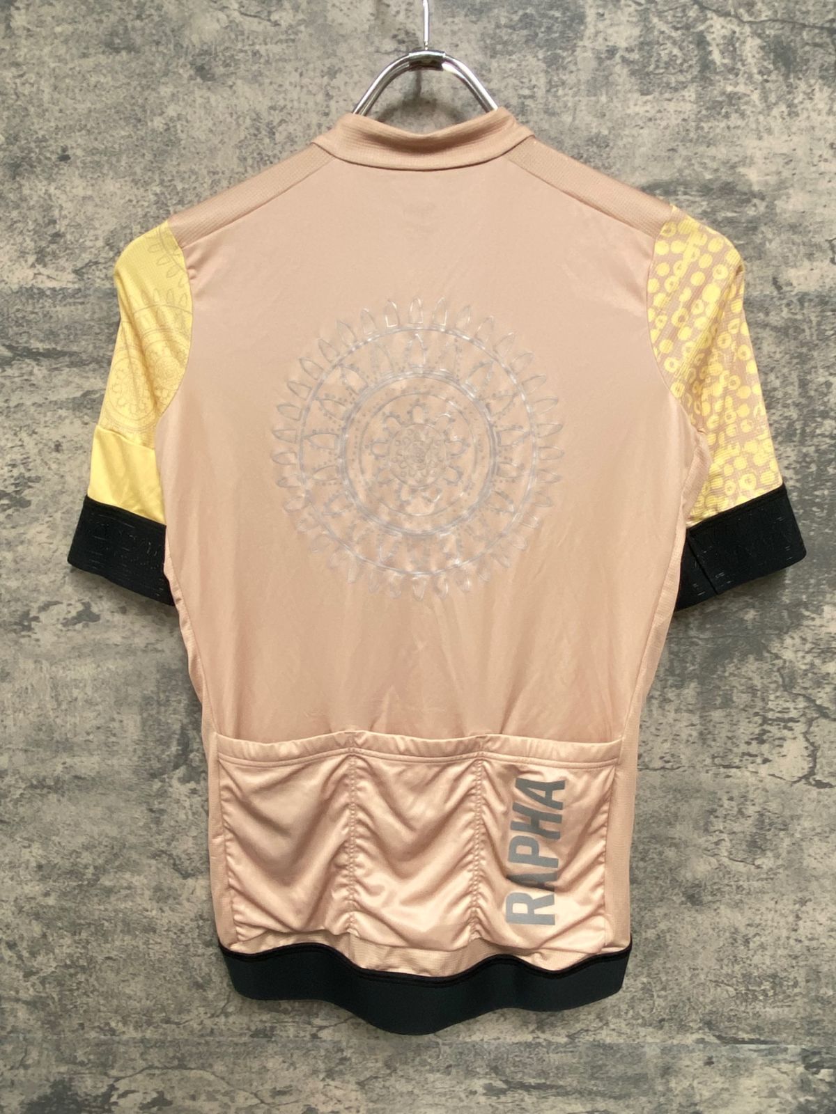 JM437 ラファ Rapha CONNECT TO COUNTRY PRO TEAM TRAINING JERSEY 半袖 サイクルジャージ 総柄 S