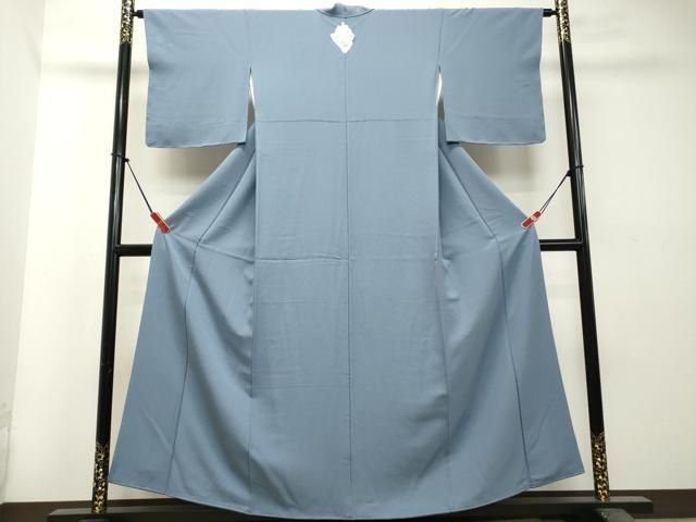 平和屋着物□本加賀友禅作家 黒田勲 色無地 花緑青色 証紙付き 正絹