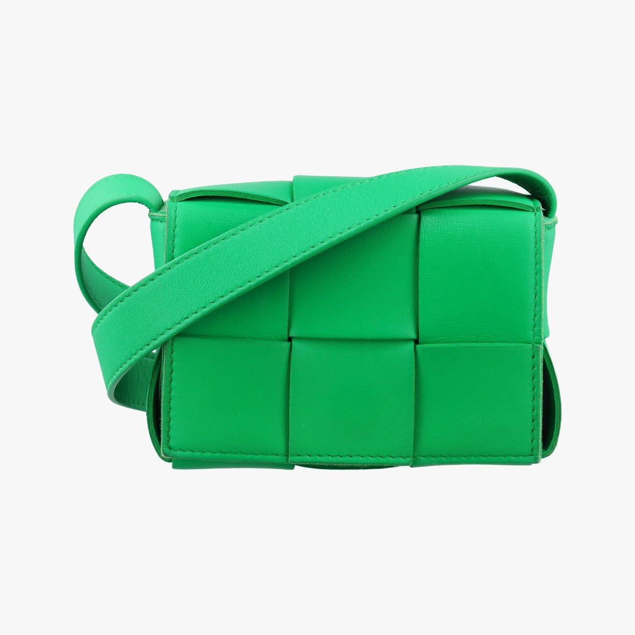 ボッテガヴェネタBottega Venetaキャンディ カセット グリーン ラムスキン ＩＣチップ