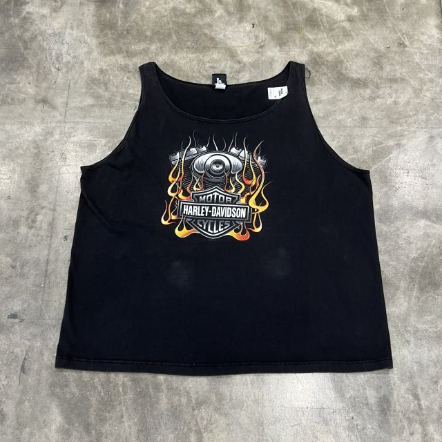 タンクトップ Harley Davidson ハーレーダビッドソン 両面ブラック HARLEY DAVIDSON タンクトップ ハーレーダビッドソン ブラック