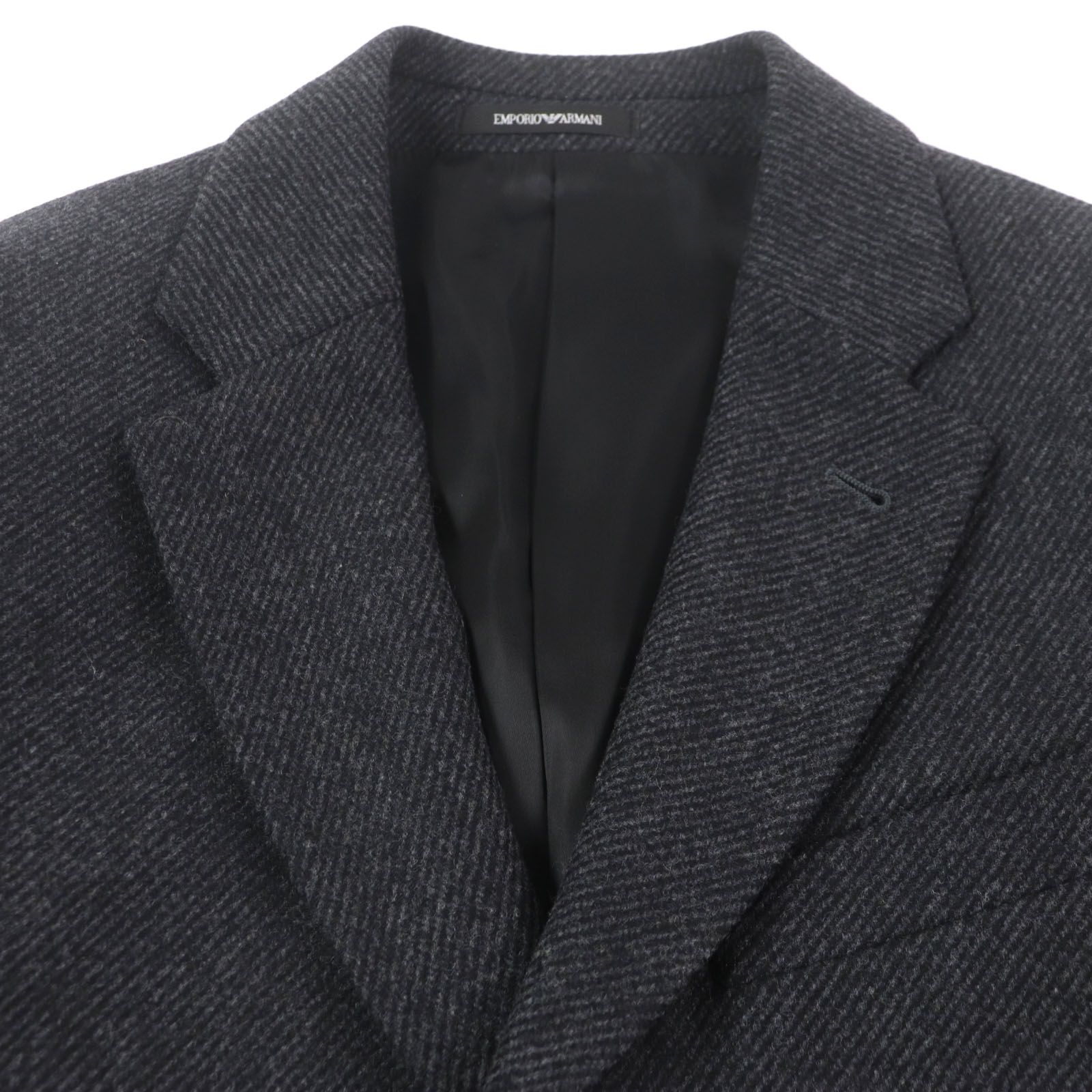 美品！EMPORIO ARMANI ダークグレー ロングコート ARMANI COLLEZIONI アルマーニコレツィオーニ アウター ロング