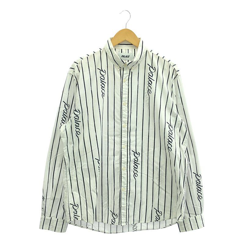PALACE SKATEBOARDS / パレススケートボーズ | HAND STRIPE SHIRT ハンドストライプ ボタンダウンシャツ | XL | ホワイト / ブラック | メンズ