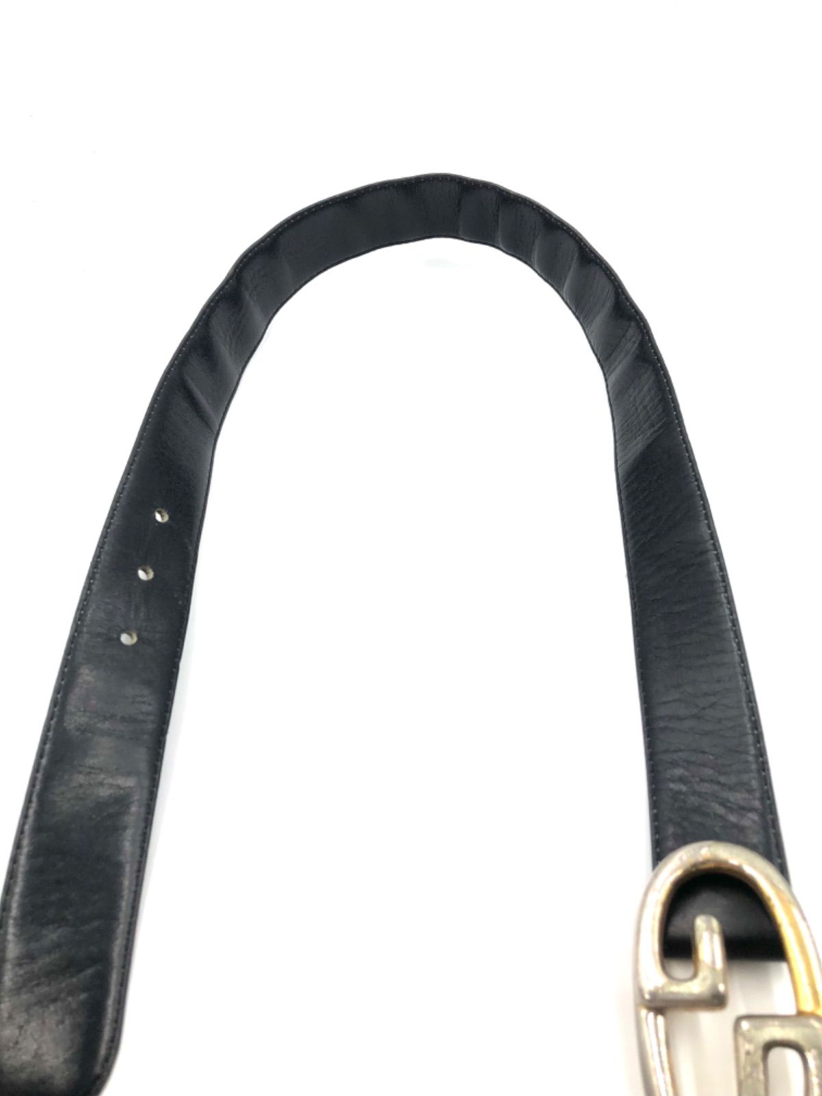 GUCCI グッチ GG金具バックル ベルト レザー 本革 オールド