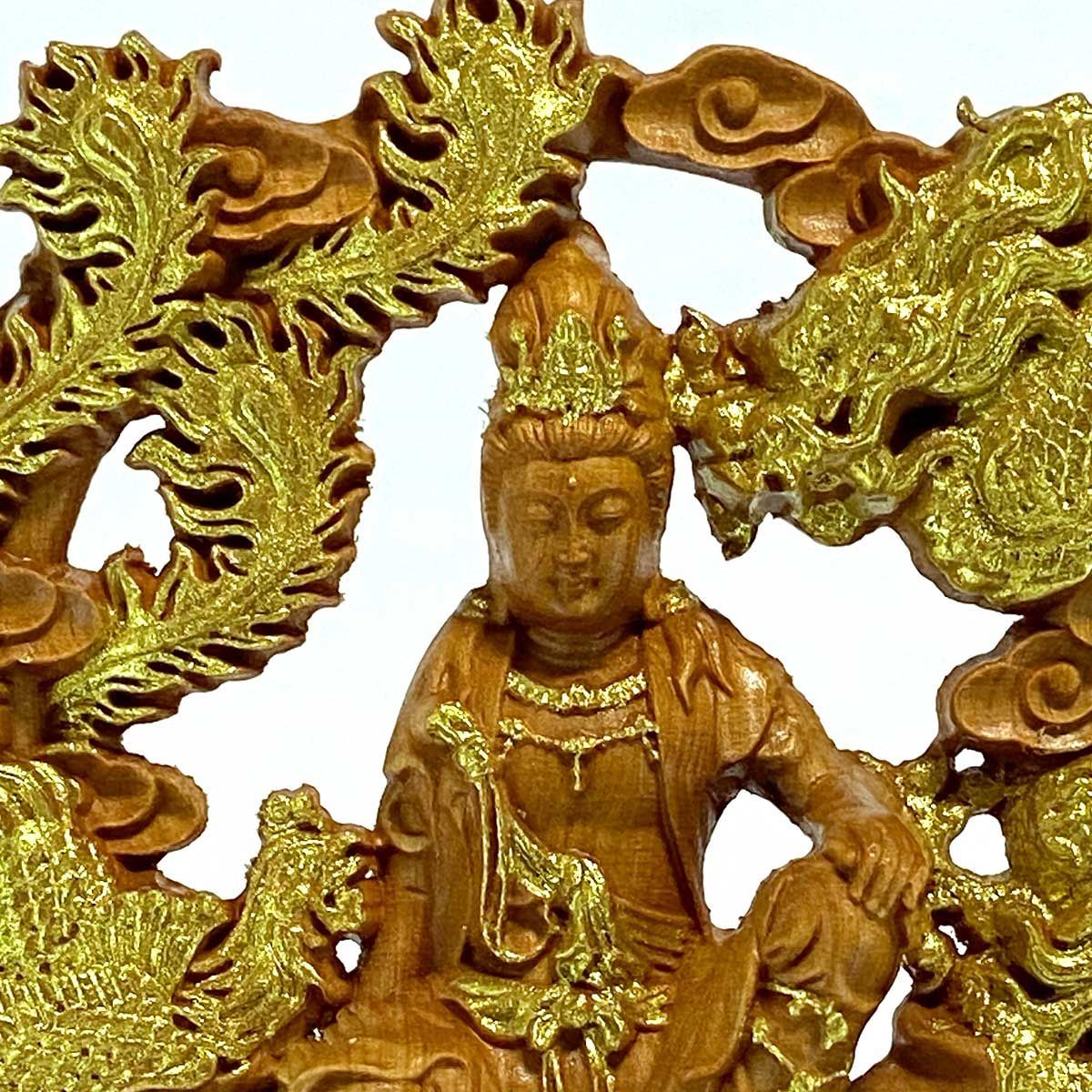 観音菩薩 仏像 木像 金 装飾 観世音菩薩 観自在菩薩 観音様 観音