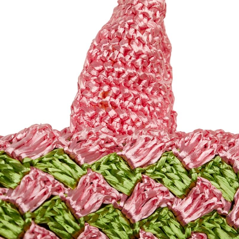 プラダ カナパ ラフィア クロケット ハンドバッグ トートバッグ かご