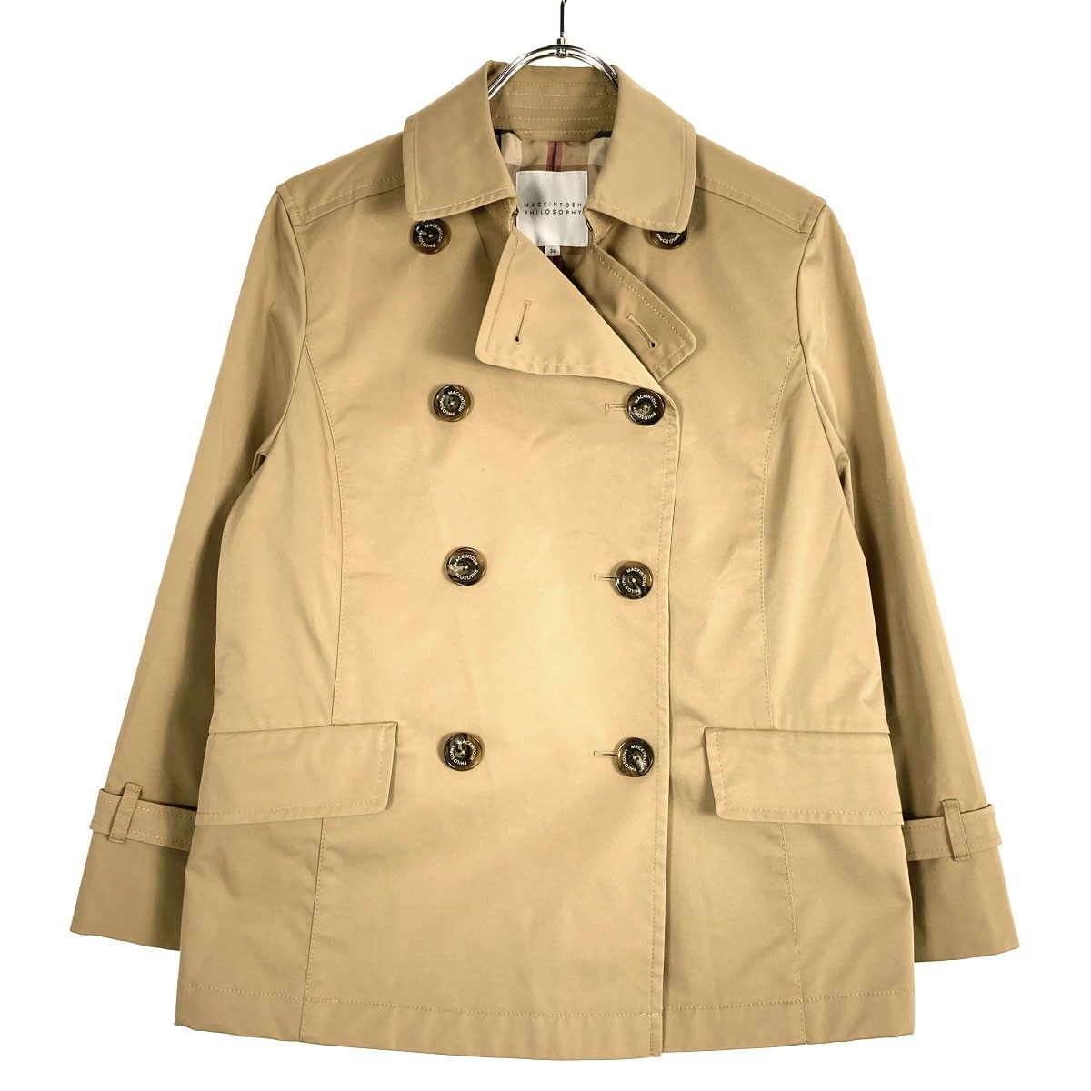 マッキントッシュフィロソフィー　ショート　トレンチ　ジャケット　コート　ベージュ MACKINTOSH PHILOSOPHY マッキントッシュ フィロソフィー