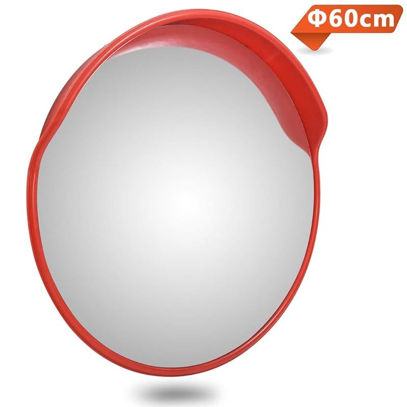 Cific カーブミラー 直径60cm/80cm ガレージ 道路 曲がり角 安全確保 (直径:60cm)