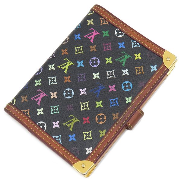 ルイヴィトン LOUIS VUITTON 手帳カバー アジェンダPM モノグラムマルチ ノワール ゴールド金具 黒 ダイアリー スケジュール帳 R20895 CA1015