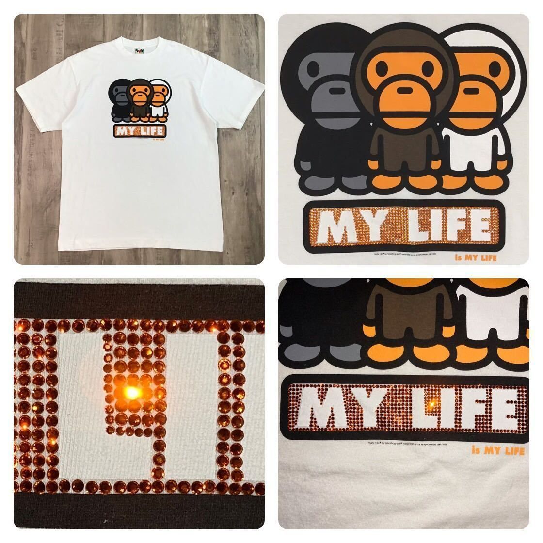 ☆ムック限定☆ XL スワロフスキー マイロ Tシャツ ラインストーン a