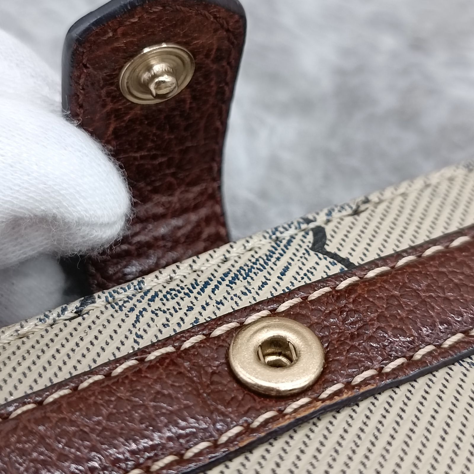 CELINE 》 セリーヌ 長財布 マカダム ロングウォレット トリオンフ総柄 