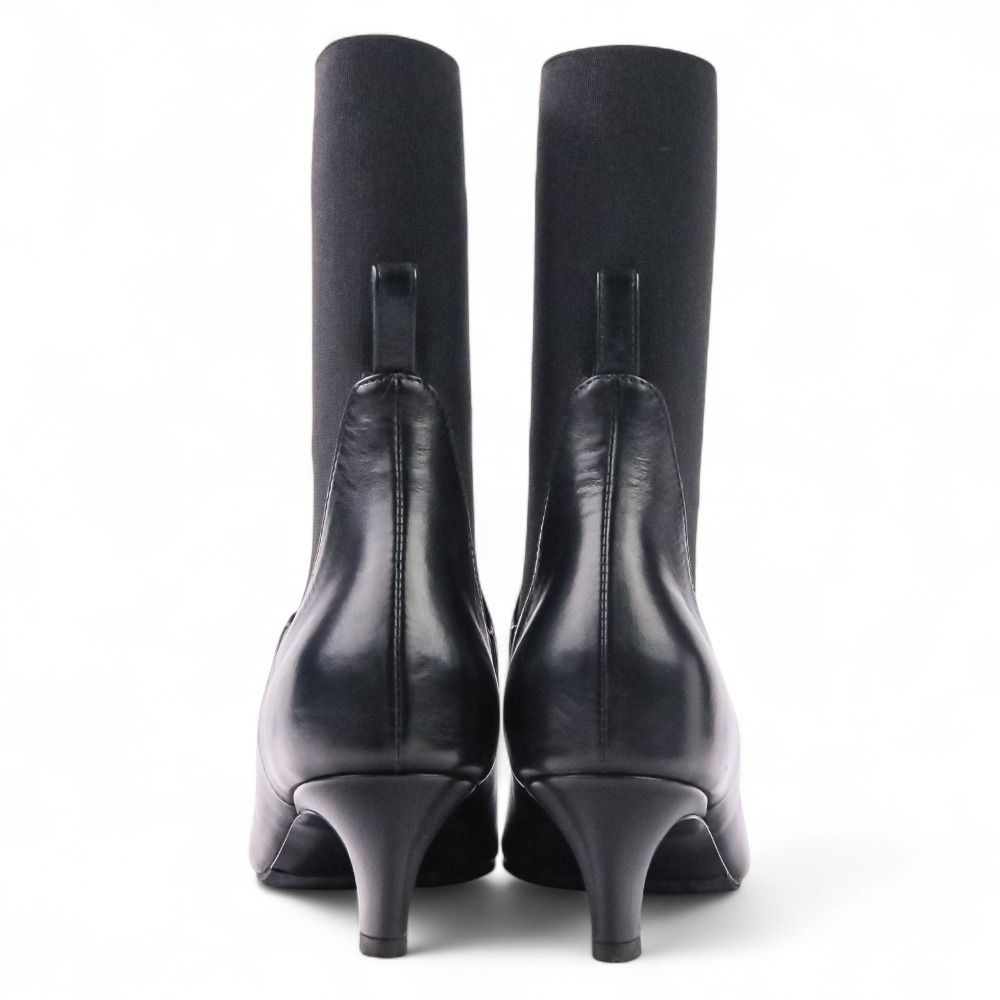 美品 TOTEME トーテム Mid Heel Leather Boot レザー サイドゴア