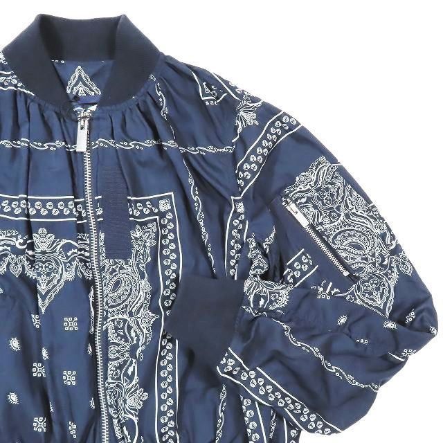 19ss サカイ sacai Bandana Print Bomber Jacket バンダナ プリント