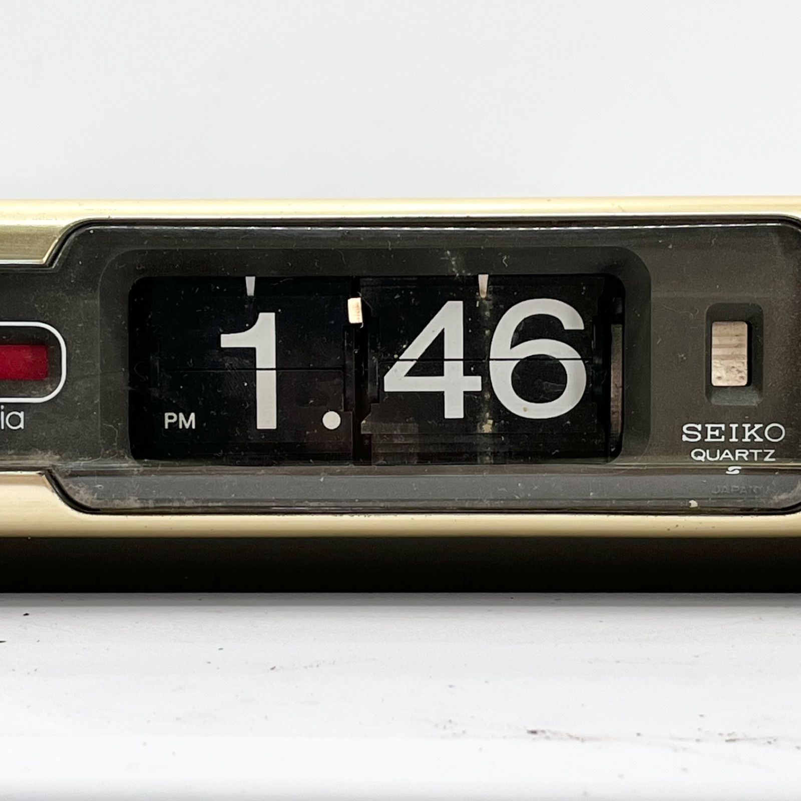 SEIKO パタパタ時計 動作確認済み ヴィンテージ 昭和レトロ フリップ時計 昭和レトロポップ セイコー 電池式 パタパタ時計 レッド - USA＆