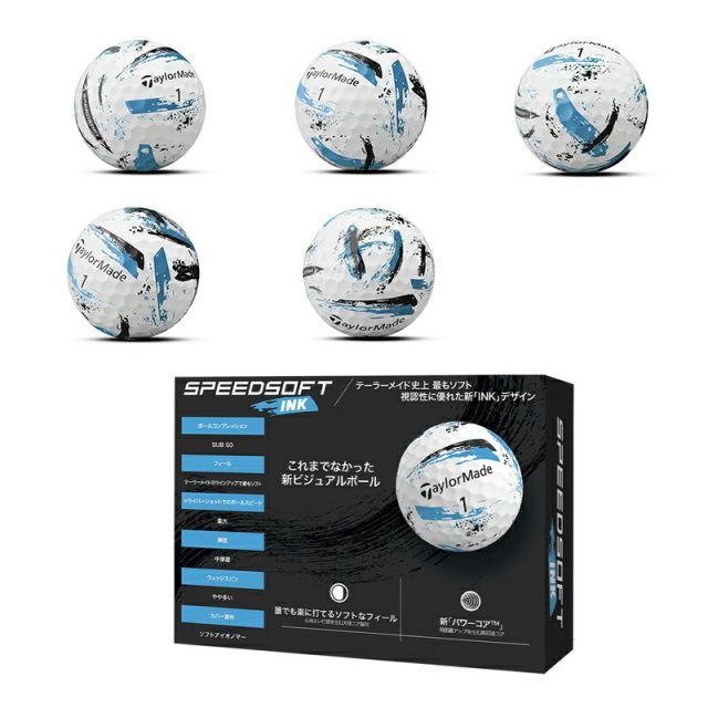 テーラーメイド スピードソフト インク ゴルフボール ブルー 4ダース 48個入り モデル TailorMade SPEED SOFT INK BALL
