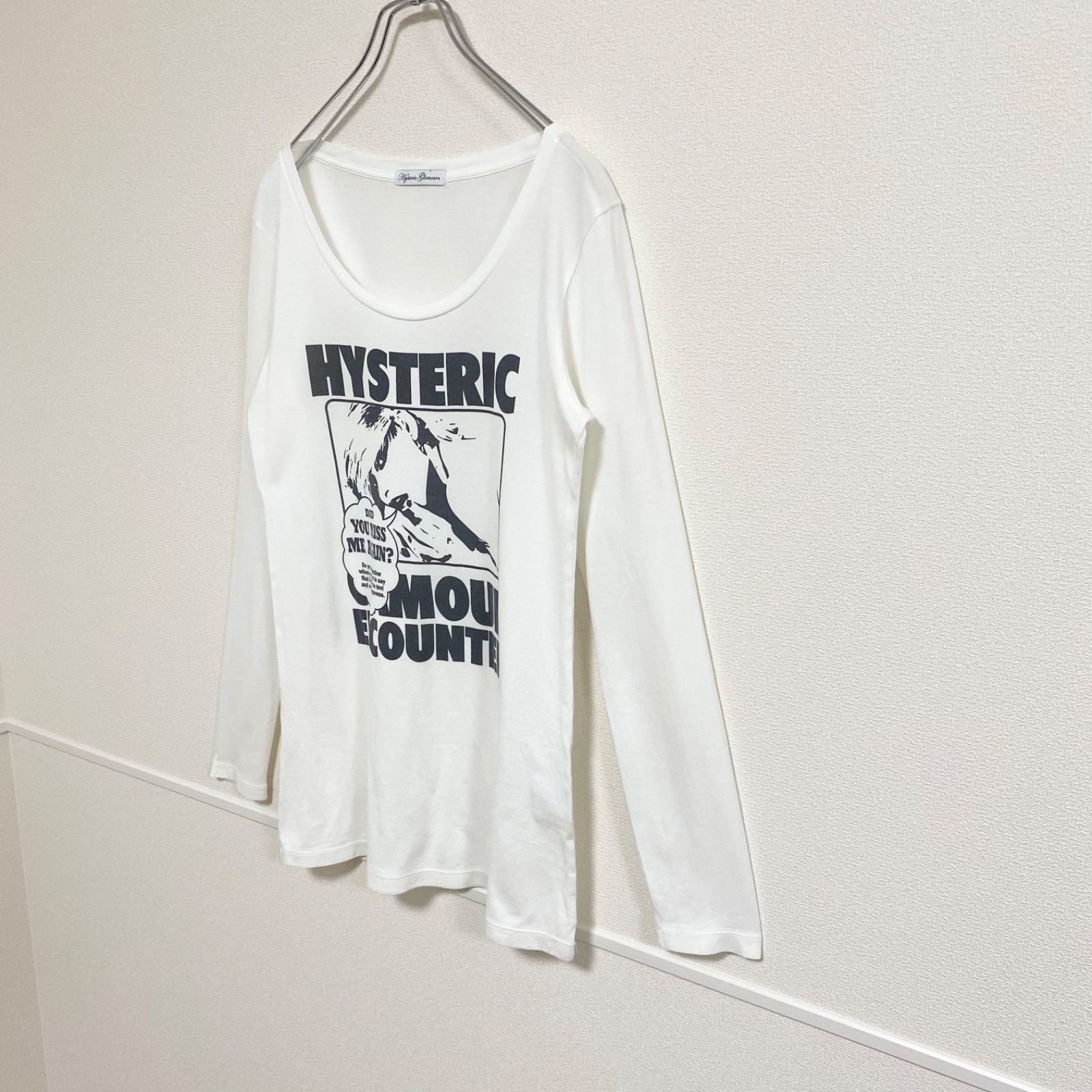HYSTERIC GRAMOUR ロンT 白 オーバーサイズ Lカラーホワイト - Tシャツ 