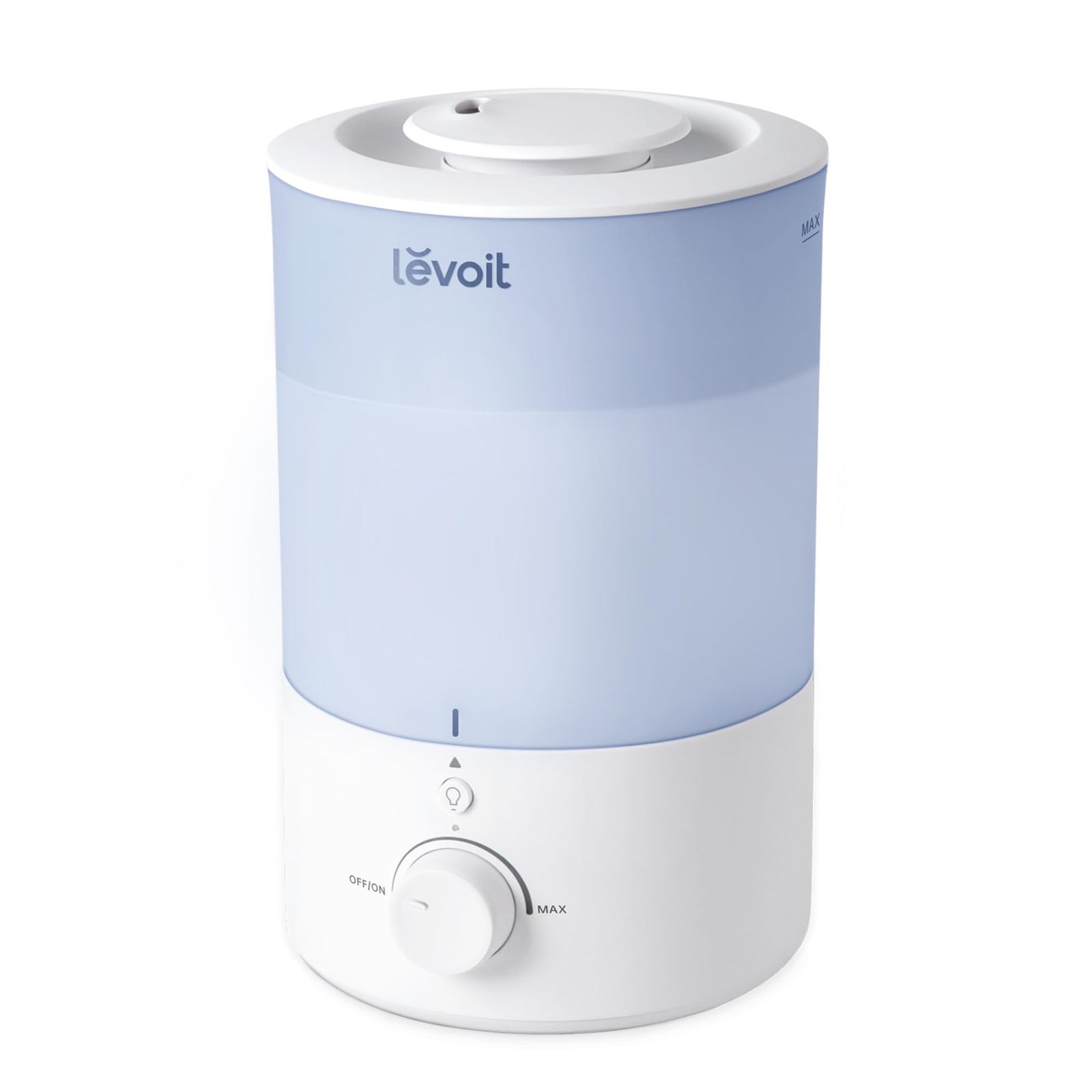 【節電対策】Levoit (レボイト) 加湿器 アロマ 卓上 大容量 3L 17畳まで対応 小型 超音波式 28dB 省エネ 静音 上から給水 ナイトライト 220ml/h 25時間連続稼働 消灯可能 おしゃれ 空焚き防止 寝室 Dual150 ブルー