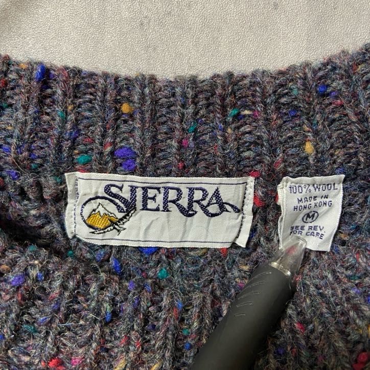 古着 used ～90s SIERRA シエラ ウールニットセーター マーブル