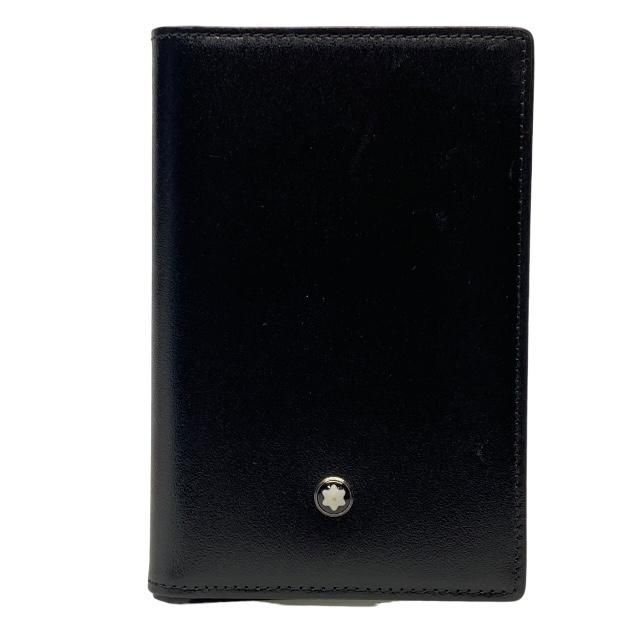 モンブラン カードケース 紺色 モンブラン 二つ折りパスケース MONTBLANC モンブラン ネイビー パス