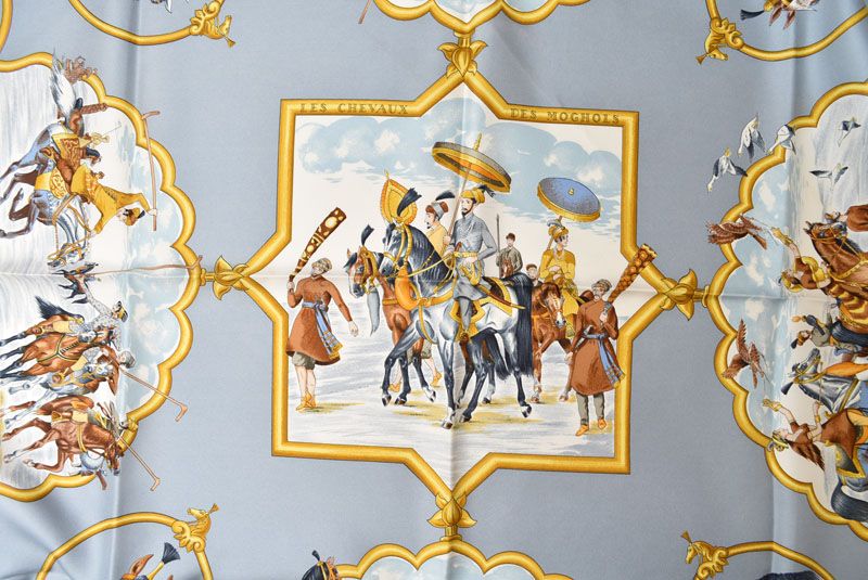 エルメス 未使用 スカーフ HERMES カレ90 シルクツイル LES