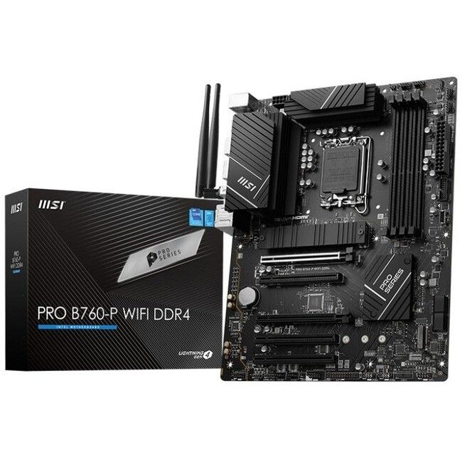 MSI Pro LGA-1700 DDR4 ATX ゲーミング デスクトップ マザーボード PROB760PWIFID4