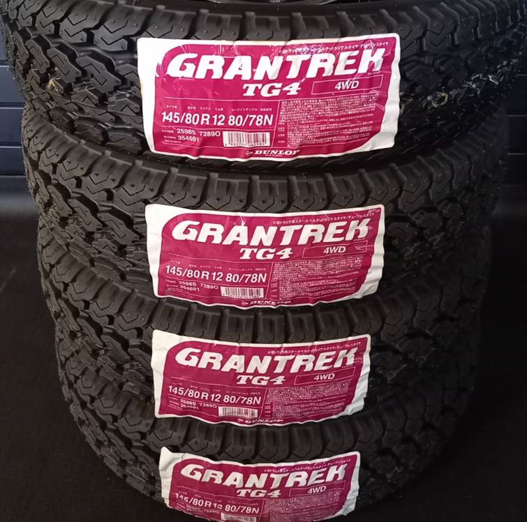 製 ダンロップ GRANTREK TG4 145 80R12 80 78 4本 145R12 6PR相当