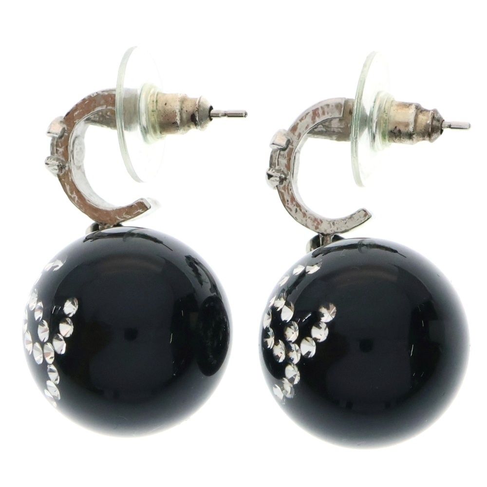 CHANEL (シャネル) ココマーク ラインストーン ボール ピアス