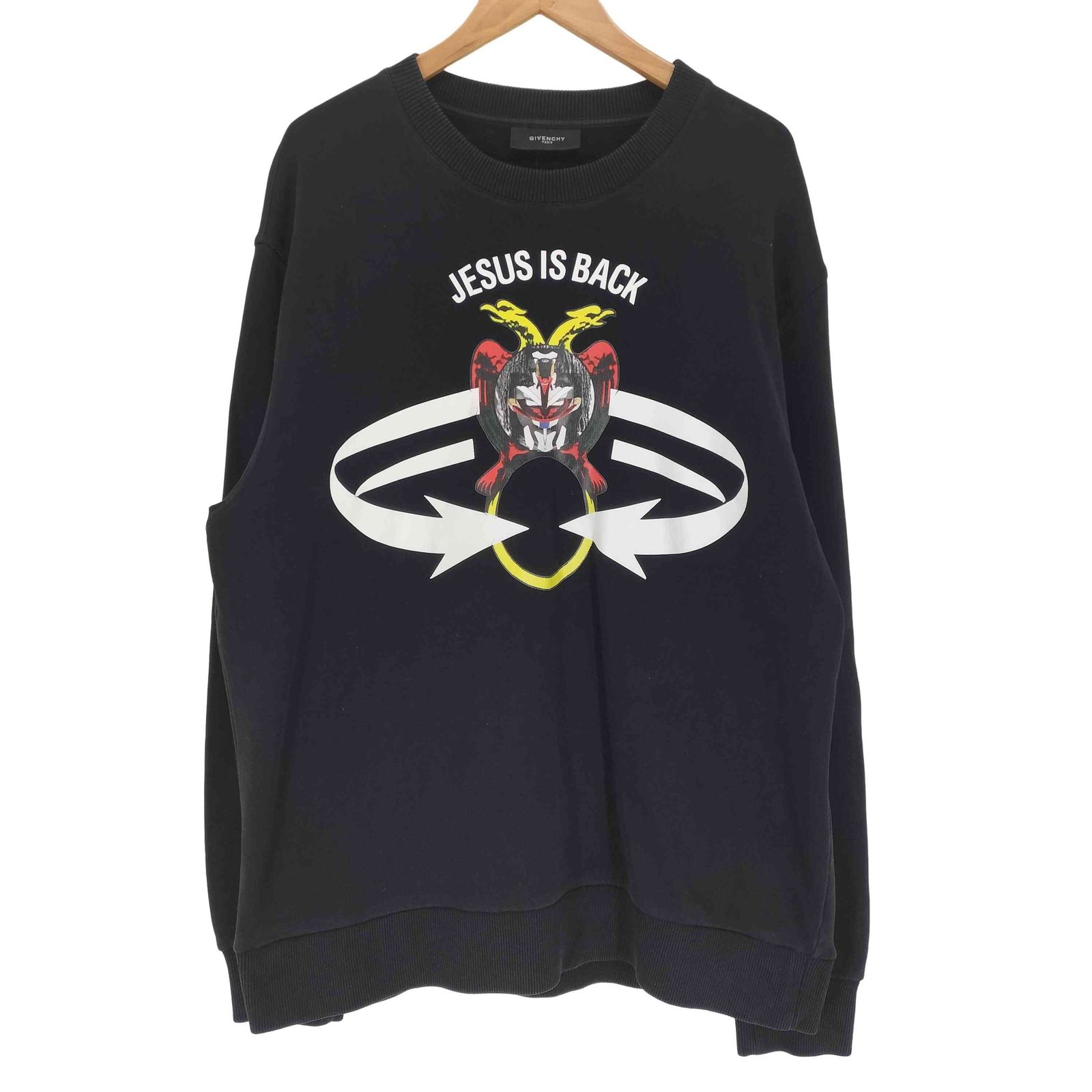 ジバンシィ GIVENCHY JESUS IS BACK フロントプリントスウェット メンズ JPN S