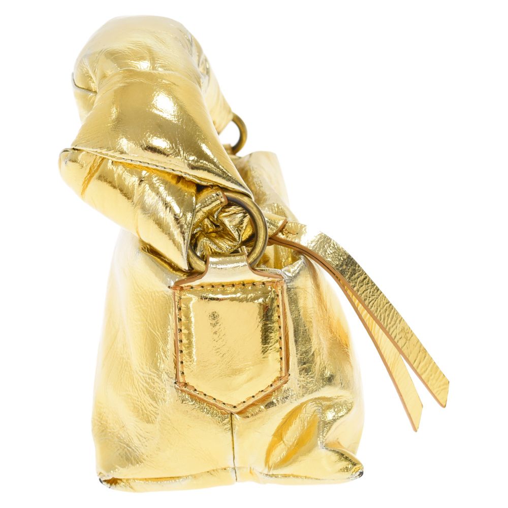 Dries Van Noten ミニメタリック ゴールド レザーバッグ Mini metallic leather tote bag in gold - Dries Van Noten