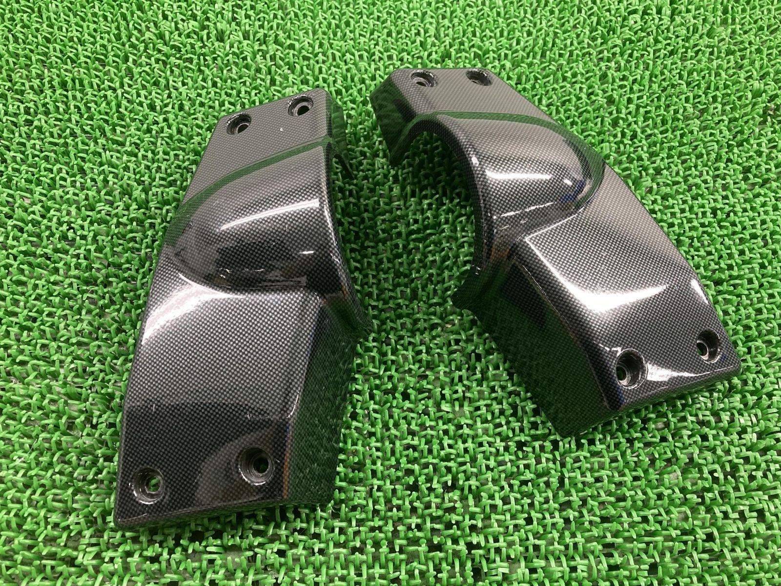 XJR400 エアクリーナーカバー 左右 4HM-14417/4HM-14418 ヤマハ 純正 中古 バイク 部品 4HM 割れ欠け無し カーボン調 品薄 希少品